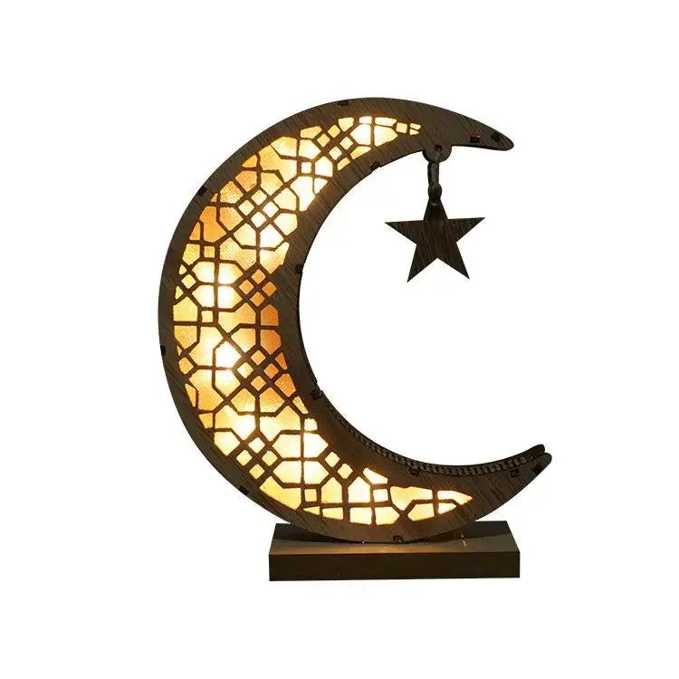 Eid Mubarak Luminous Moon Plaque Celebration Ornament