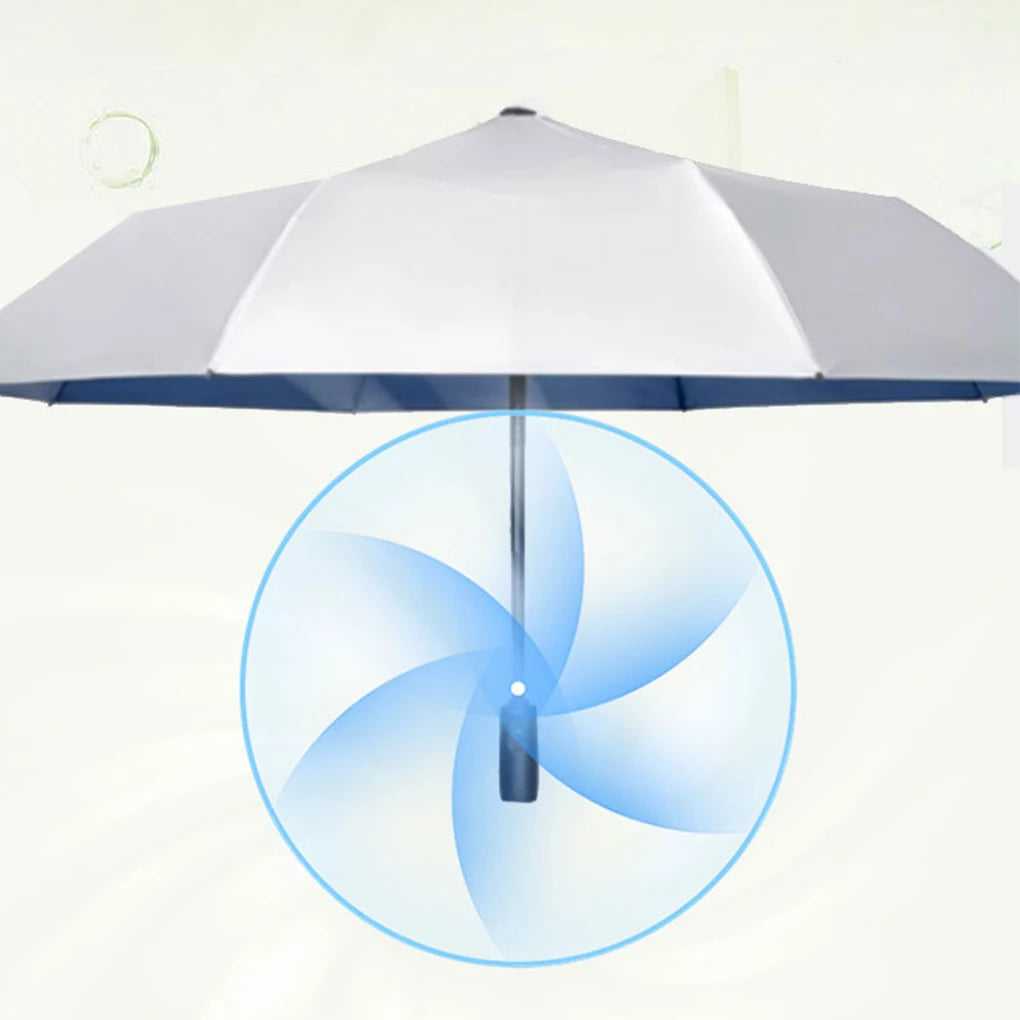 3-in-1 Misting Umbrella with Fan & UV Blocking